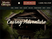 Tablet Screenshot of mysticcaverns.com